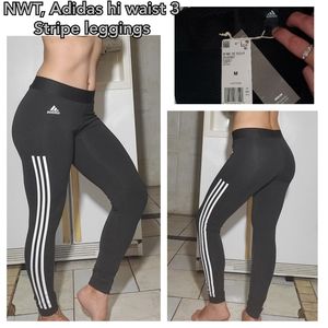 NWT, Adidas classic tight 3 stripe leggings